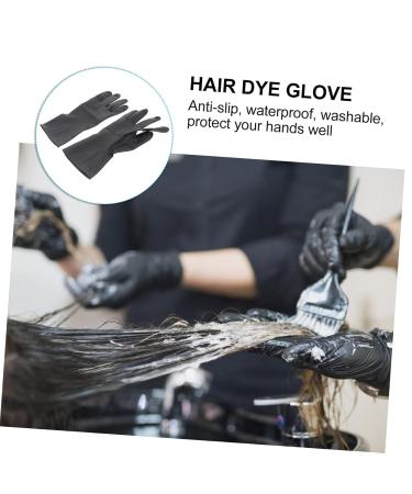 Vintorky Medium Hairdressing Gloves - Reusable & Disposable Nitrile Rubber for Couples | Black Shampoo & Dye Gloves | Large Man Tools - Buy Online on GoSupps.com