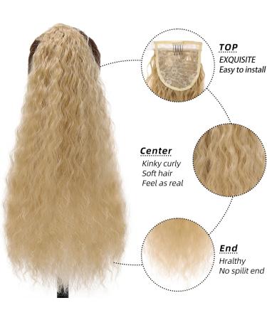 Ponytail Extension 22" Long Kinky Wrap Around Ponytail Hairpiece for Women Ponytail Extension Magic Paste Heat Resistant Synthetic Ponytail Hair Extension(Color:0010) 22inches 0010 - Buy Online on GoSupps.com