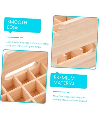 Healeved Essential Oils Storage Box - Wooden Dispenser & Presentation Stand for Travel | Premium Quality Massivwood Container - Buy Online on GoSupps.com