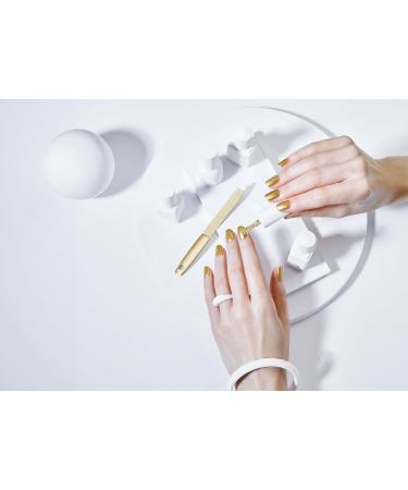 Premium Gold Twin Nail File - Double-Sided Stainless Steel for Fingers & Toenails | 130 mm Nail Care Tool - Buy Online on GoSupps.com