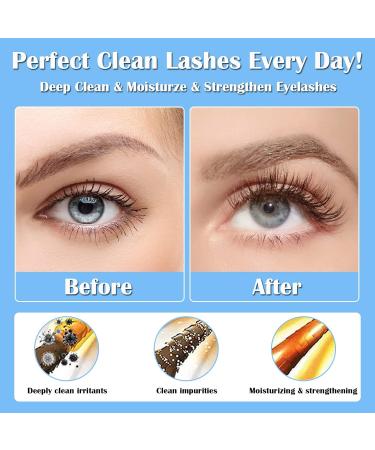 Lash Shampoo Kit for Eyelash Extensions - Extension Cleanser with Brushes for Salon & Home Use - 50ML - Buy Online on GoSupps.com