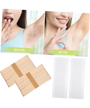 FOMIYES Bandes de Cire Non Tiss es 100 Pcs B tonnets de Cire en Bois 100 Pcs pilation Visage et Corps Usage Familial et Professionnel Soins Peau D licate pilation Jambes Poitrine Dos - Buy Online on GoSupps.com