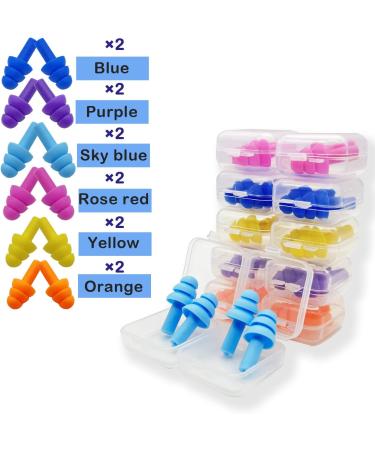 Buy Silicone Ear Plugs for Sleeping - 12 Pairs Reusable Noise Reduction Earplugs for Concerts Swimming Study & Snoring - Soft Waterproof Hearing Protection - Buy Online on GoSupps.com