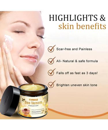 AAFQ Bee Venom Skin Treatment Cream Bee Venom Comprehensive Cream Bee Venom Cream Professional Bee Venom Repair Cream Bee Venom Skin Care for Men&Women (4) - Buy Online on GoSupps.com