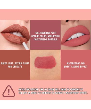 CHAKAE 4 Pack Matte Liquid Lipsticks Waterproof Moisturizing Lipsticks for Travel Daily Party - Buy Online on GoSupps.com