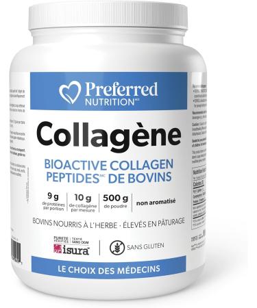 Preferred Nutrition Collagen Powder 500g Unflavoured Bovine Bioactive Collagen Peptides Grass-fed Pasture-Raised 10g of Collagen per scoop Easy absorption - Buy Online on GoSupps.com