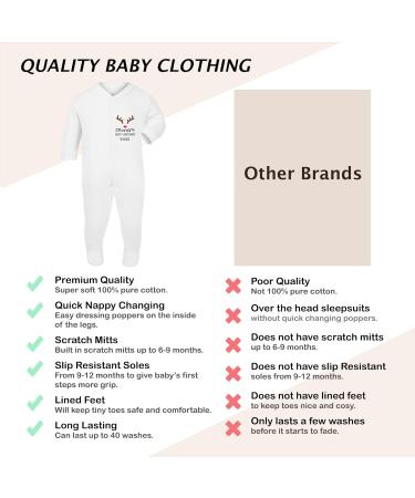 Personalised My First Christmas Baby Grow Outfit Vest | Unisex Newborn Clothes | 1st Xmas Gifts for Boys & Girls | Gender Neutral Sleepsuit, 0 Months - Buy Online on GoSupps.com