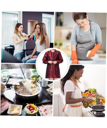 VINTORKY Haircut clothes Attractive hair dyeing clothes aprons for adults work overalls Hair Dyeing Apron long sleeve smock for adults SPA Clothes SPA Salon Suit cosmetic shawl shampoo - Buy Online on GoSupps.com
