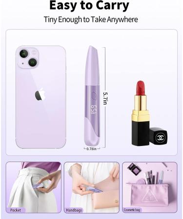 Heated Eyelash Curler with LED Display - USB Rechargeable, 4 Temp Settings, Long Lasting Natural Curl - Best Seller for Women - Purple - Buy Online on GoSupps.com