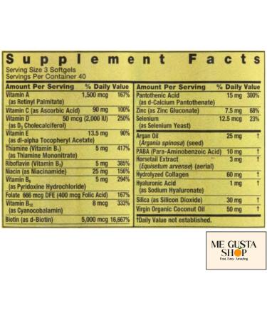 Spring Valley Hair Skin & Nails Biotin Collagen Gelatin Extra Strength 240ct (2 Pack) + Me Gustas Sticker - Buy Online on GoSupps.com