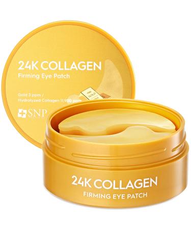 SNP - Real 24K Gold Firming Eye Patch with Collagen - Plumps & Tightens for All Skin Types - 60 Patches - Best Gift Idea for Mom, Girlfriend, Wife, Her, Women