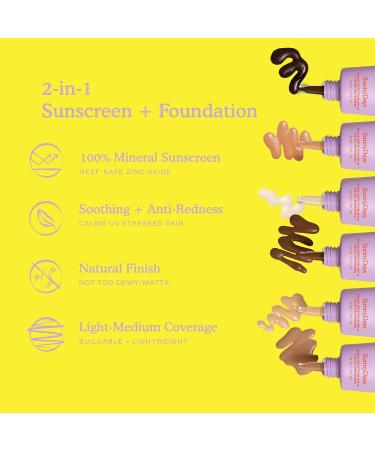 Tower 28 SunnyDays SPF 30 Tinted Sunscreen - 15 Melrose | 2-in-1 Foundation and Mineral Sunscreen | Broad Spectrum UVA/UVB Protection - Light-Medium Coverage - Natural Finish - 1 Fl Oz - Buy Online on GoSupps.com