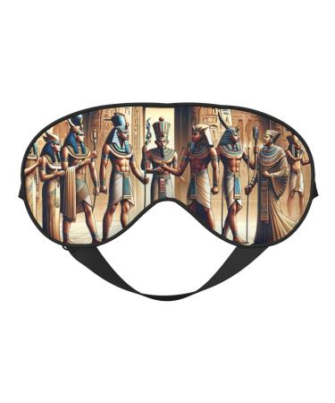 Double-Sided Eye Mask Eye Sleep Shade Cover Egyptian-Pharaohs Unisex Night Sleeping Mask