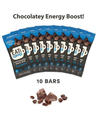 Caffeinated Coffee Bites | Cocoa Espresso Energy Bar | Natural Snack | Stay Energized | Ethically Sourced | 0.8 oz (Pack of 10) - Buy Online on GoSupps.com