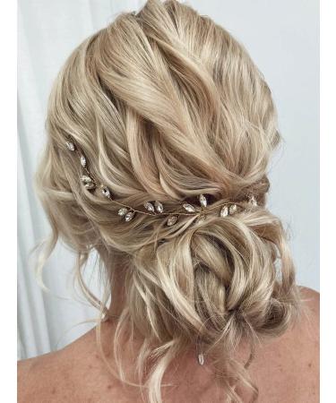 Bridal Hair Vine Rhinestone Headpiece - Wedding Headband for Women/Girls - Crystal Hair Accessories (A-Silver) - Buy Online on GoSupps.com