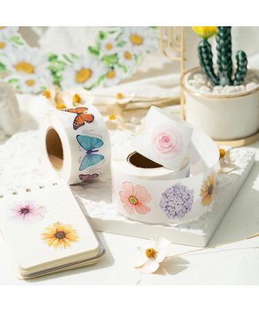 W1cwey 1000pcs Assorted Butterfly Flower Sticker Rolls (2 Rolls) - 16 Colorful Butterfly Decals, Cute Flower Stickers for Kids, Party Favor Decoration - 1.5 * 1 Inch - Buy Online on GoSupps.com