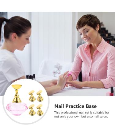 Beaupretty Nail Holder & Art Stand Set | Magnetic Nail Tip Training & Display Holder | Japanese Pink Crystal Design for Nail Art - Buy Online on GoSupps.com