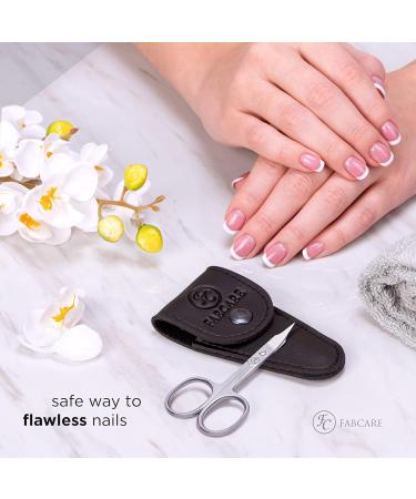 Fabcare Professional Nail Scissors with Case & Ebook | Extra Sharp Micro-Teeth Design for Finger & Toe Nails | Left-Hand Friendly - N-005 - Buy Online on GoSupps.com