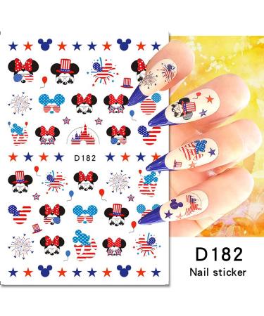 4th of July Nail Art Stickers - Patriotic Independence Day Designs for Acrylic Nails - Buy Online on GoSupps.com