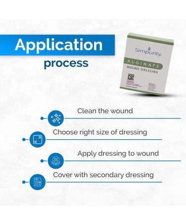 Simpurity Calcium Alginate Wound Dressing 4x4 - 10 Count | International Shipping Available - Buy Online on GoSupps.com