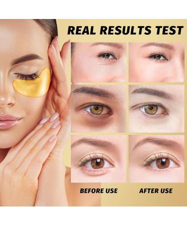 24 Pair 24K Gold Eye Mask Helps Reduce Puffy Eyes Hydrate Masks Gel Eye Patches Optimally Moisturised Eye Area Hydrate Moisturise Nouris 24K Gold Eye Patches for Puffy Eyes - Buy Online on GoSupps.com