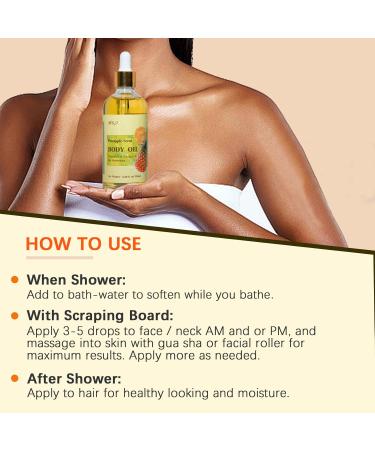 MR.A Pineapple Juice Scented Body Oil - 2 Pack | Vitamin E & Jojoba Oil for Hydration | Perfect After Shower & Massage Oil with Guasha Tool - Buy Online on GoSupps.com