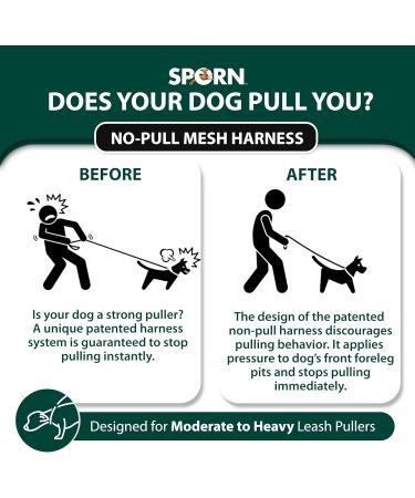 Dog Harness - No pull and No choke humane Design Non Pulling Pet Harness with Mesh vest Easy Step-in Adjustable Mesh Harness for control Red Medium by Sporn Medium Red - Buy Online on GoSupps.com