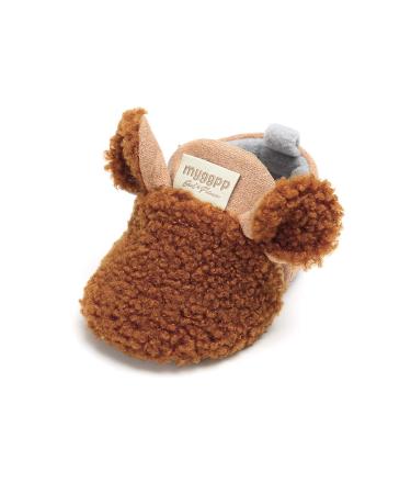 LACOFIA Baby Boys Girls Anti-Slip Soft Sole Winter Warm Booties 6-12 Months Brown - Buy Online on GoSupps.com