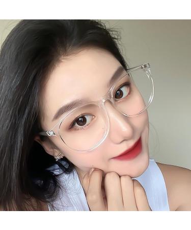 Nyggtyk 4 Pcs Transparent Cartoon Frames for Women - Fashionable Round Plastic Glasses - Buy Online on GoSupps.com