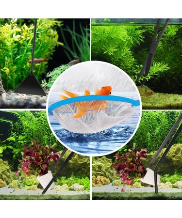 6-in-1 Aquarium Aquascape Tools Kit | Stainless Steel Plant Tweezers, Scissors, Scrapers | Fish Tank Cleaner Set with PH Paper & Net Bag - Buy Online on GoSupps.com