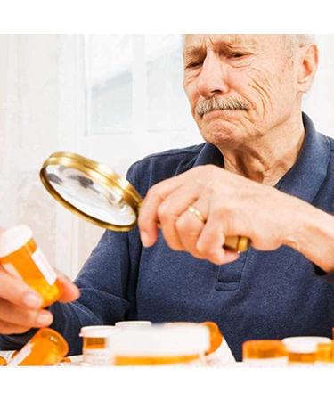 Lightweight Magnifying Glass High-Definition 10 Times Portable Handheld Magnifying Glass for The Elderly to Read and Watch Newspapers Lofty Ambition - Buy Online on GoSupps.com