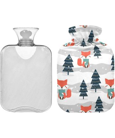 Naanle Christmas Tree Fox Hot Water Bottle - 1L Transparent - Warm & Cold Therapy - Hand & Foot Warmer for Pain Relief - Buy Online on GoSupps.com