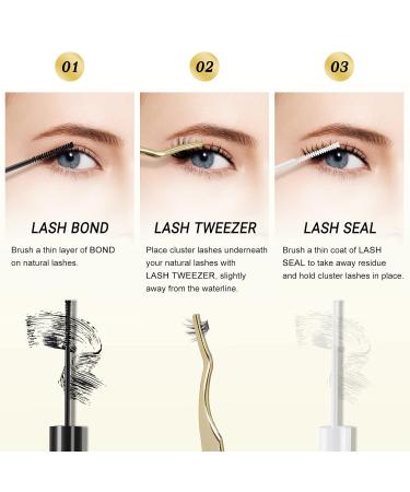 240Pcs Cluster Individual Lashes 10D+20D D Curl Mix 8-14mm + Tweezers - False Eyelashes Kit - Buy Online on GoSupps.com