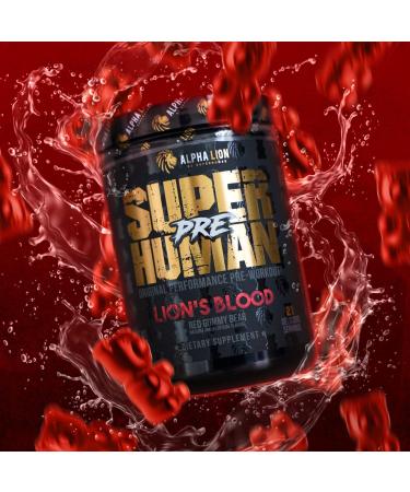 ALPHA LION Pre Workout Powder - Lion's Blood Flavor | Enhanced Energy & Focus with Beta Alanine, L-Taurine, and Tri-Source Caffeine | Nitric Oxide & Citrulline for Pump - 21 Servings - Buy Online on GoSupps.com