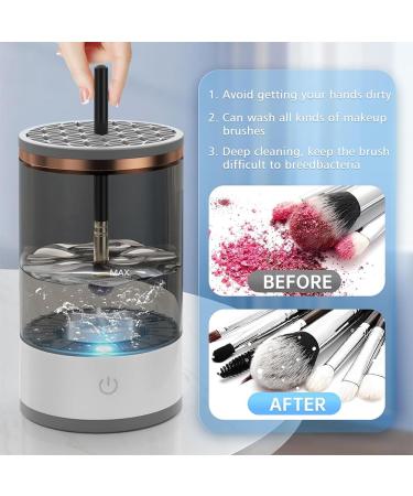 GeRRiT Electric Makeup Brush Cleaner - 2024 Automatic Spinning Cleaner for All Brush Sizes | Perfect Gift for Women & Friends - White - Buy Online on GoSupps.com