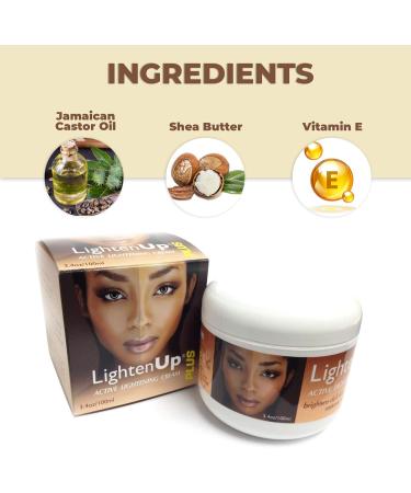 LightenUp Plus Active Skin Brightening Cream - 3.4 Fl oz / 100 ml - Cream For Face and Body - Buy Online on GoSupps.com