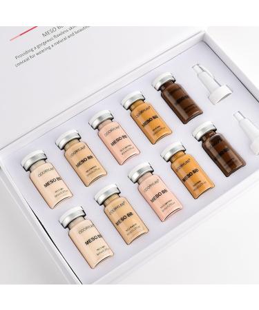BB Facial Glow Serum Starter Kit Hydration Essence Foundation Skin Care Kit 0.27 oz 10 vials Combined with Niacinamide and Peptides to Lighten Skin Tone Anti-Aging Foundation 5-mix pack - Buy Online on GoSupps.com