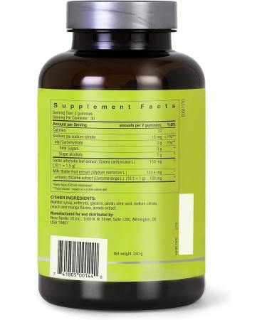 NEW NORDIC Active Liver Gummies | Milk Thistle, Artichoke & Turmeric | Peach & Mango Flavored | 60 Count Pack | Sugar Free, Gluten Free & Vegan - Buy Online on GoSupps.com