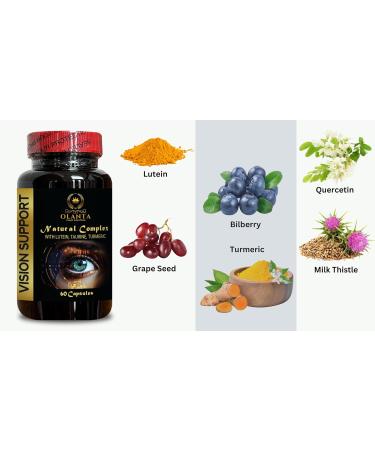 OLANTA TRADE SOLUTION Vision Support Eye Vitamins for Macular Health - Vision Support Natural Complex - Eye Health Support with Bilberry Milk Thistle Extract - 1 Bottle 60 Capsules - Buy Online on GoSupps.com