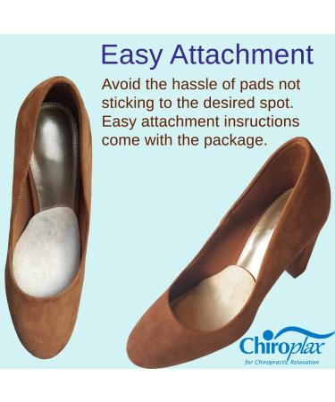 Chiroplax High Heel Cushion Inserts Pads - 4 Pairs, Suede Ball of Foot Forefoot Metatarsal Insoles for Women - Beige - Buy Online on GoSupps.com