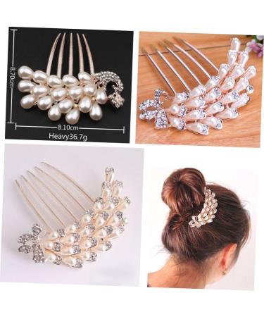 minkissy Comb Wedding Comb Headpieces hair clips for women Wire Hair bridal hair comb goody hair clips for women wedding head pin crystal needle Wedding - Buy Online on GoSupps.com