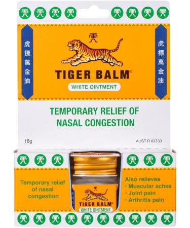 Tiger Balm White Ointment 18g (Pack of 3) - Fast Relief for Pain & Muscle Discomfort | International Shipping Available - Buy Online on GoSupps.com