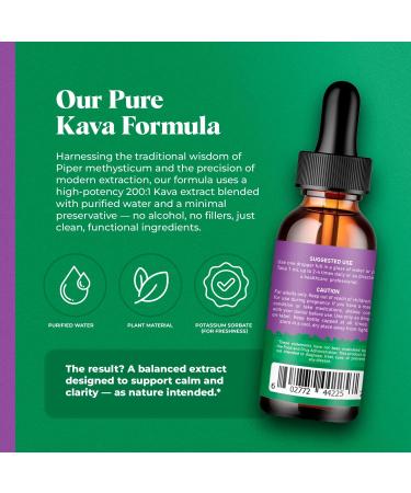 Kava Kava Tincture Herbal Extract for Natural Calm & Relaxation 70% Kavalactones Extract Tincture High-Potency Blend Premium Liquid Supplement 30ml (1oz) - Buy Online on GoSupps.com