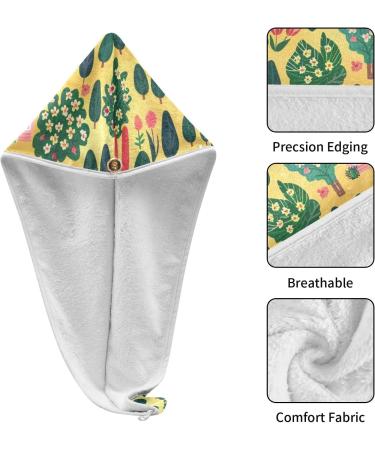 Tree and House 2 Pack Super Absorbent Hair Towels - Quick Dry Hair Turbans for Women & Girls - Perfect Hair Drying Solution - Buy Online on GoSupps.com