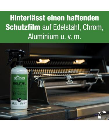 Buy Bio-Chem Stainless Steel Care Spray 750ml | Cleaning Spray for Kitchen Household & Grill | Aluminum & Chrome Cleaner for a Bright Shine - Buy Online on GoSupps.com