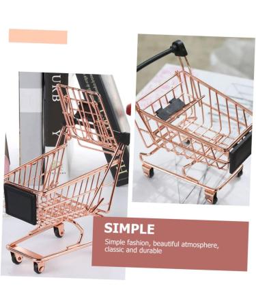 FRCOLOR Rose Gold Makeup Products Storage Rack & Trolley | Trendy Iron Clothes Drying Cart - 12x10.5x8 CM - Shop Internationally - Buy Online on GoSupps.com