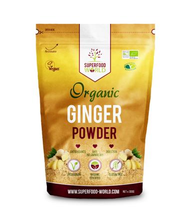 Organic Ginger Powder - Powerful Anti Inflammatory & Antioxidant - Ideal for Cooking and Tea - Ginger Root Powder 300g
