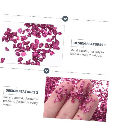 HAKIDZEL 1 Glass Chip Bulk Epoxy Resin Colored Glass Epoxy Resin Filler Glass Charms Filling Vintage Bottle Punk Accessories Epoxy Filler Charms Chunky Flakes Small Nail Irregular 0.5X0.3cm Rosy - Buy Online on GoSupps.com