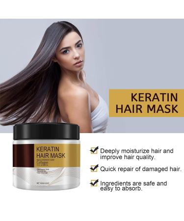100ml Collagen Hair Treatment Mask - Deep Repair with Argan Oil & Keratin for Soft Restored Hair | Fast Results - Buy Online on GoSupps.com