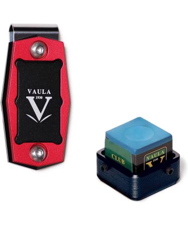 Vaula Metal Magnetic Pool Cue Chalk Holder Red/Black - Billiard Accessory - Buy Online on GoSupps.com